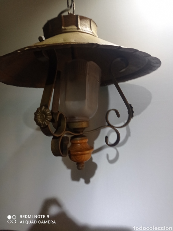 Antig&uuml;edades: Antigua lampara techo - Foto 8