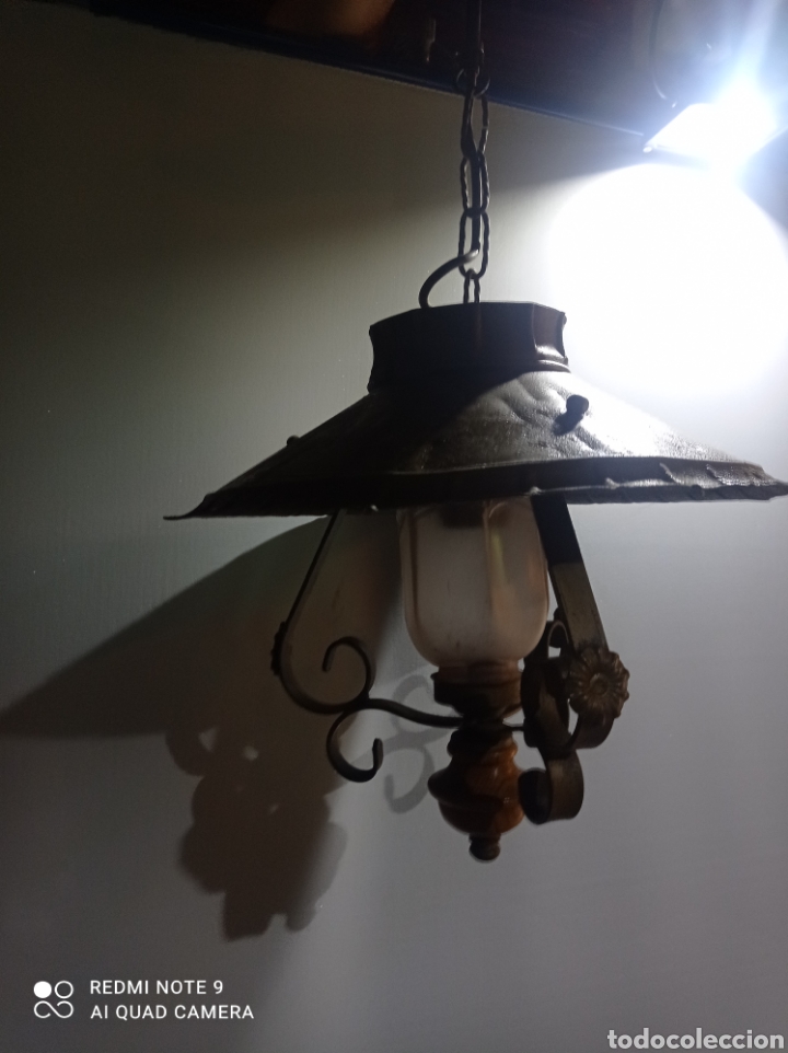 Antig&uuml;edades: Antigua lampara techo - Foto 9