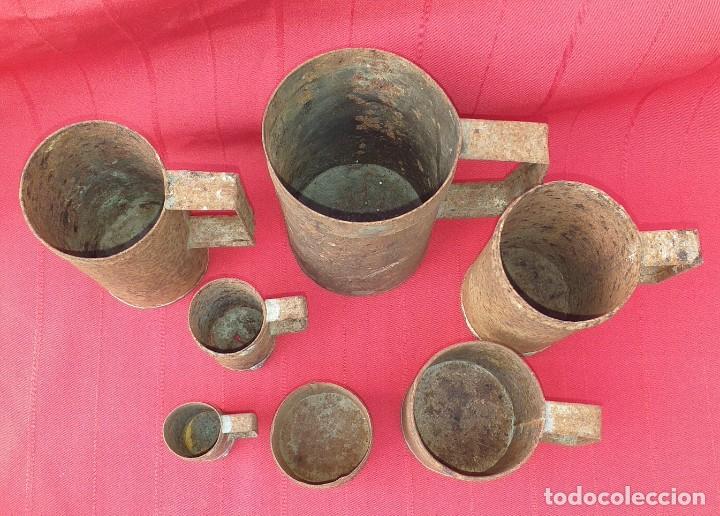 Antig&uuml;edades: JUEGO DE MEDIDAS DE LATA - Foto 4