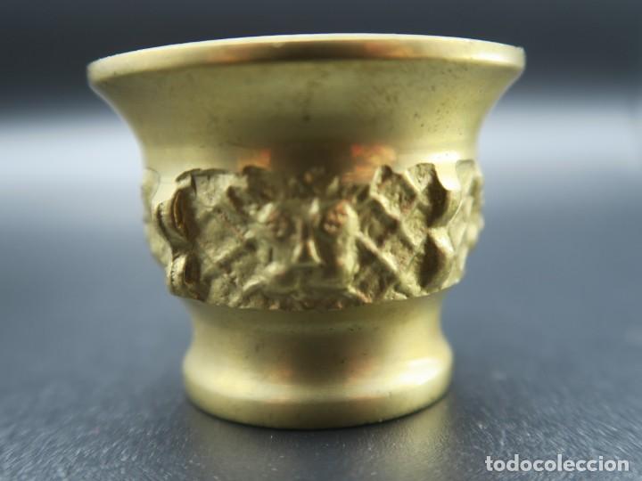Antig&uuml;edades: ALMIDEZ DE BRONCE - LATON SIN MANO 2 PIEZAS - Foto 1