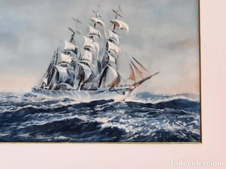 Antig&uuml;edades: -PAREJA DE CUADROS BARCOS - Foto 3