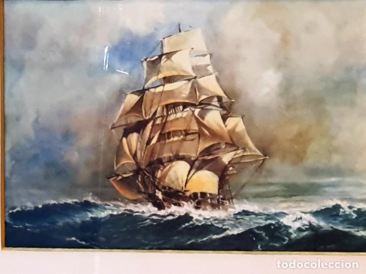 Antig&uuml;edades: -PAREJA DE CUADROS BARCOS - Foto 5