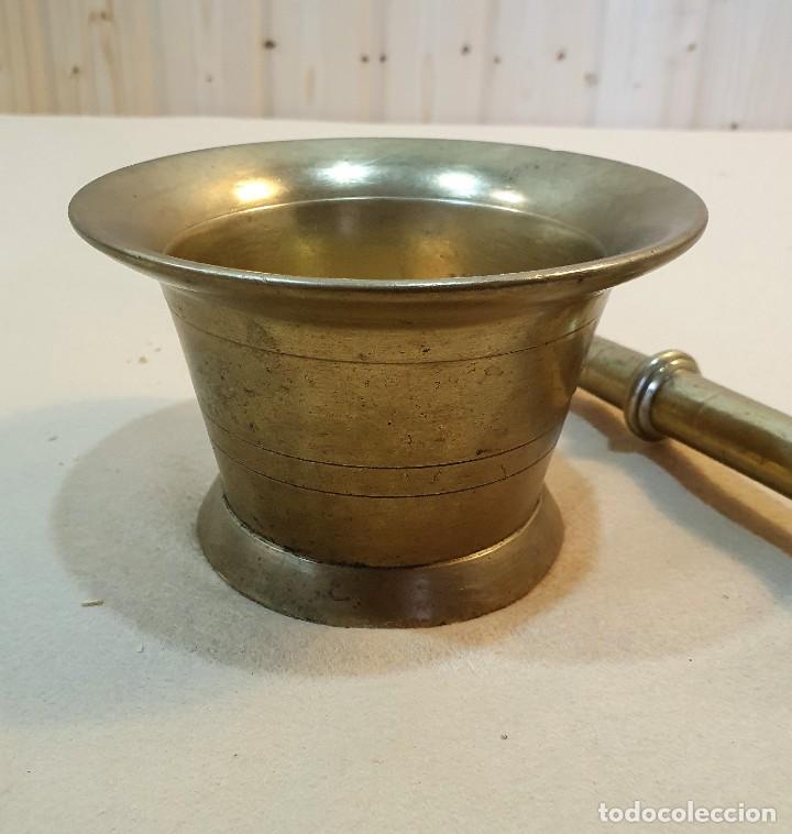 Antig&uuml;edades: ALMIREZ O MORTERO DE BRONCE S. XVIII - Foto 2