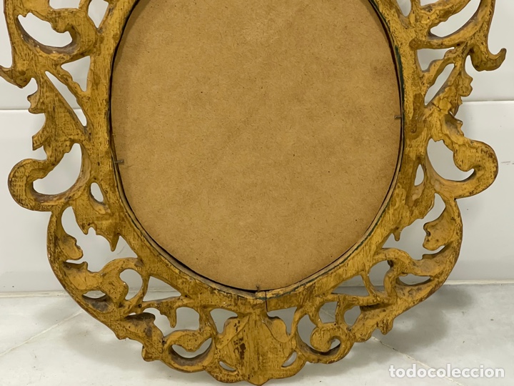 Antig&uuml;edades: ANTIGUO ESPEJO CORNUCOPIA A LA HOJA DE ORO XIX - Foto 26