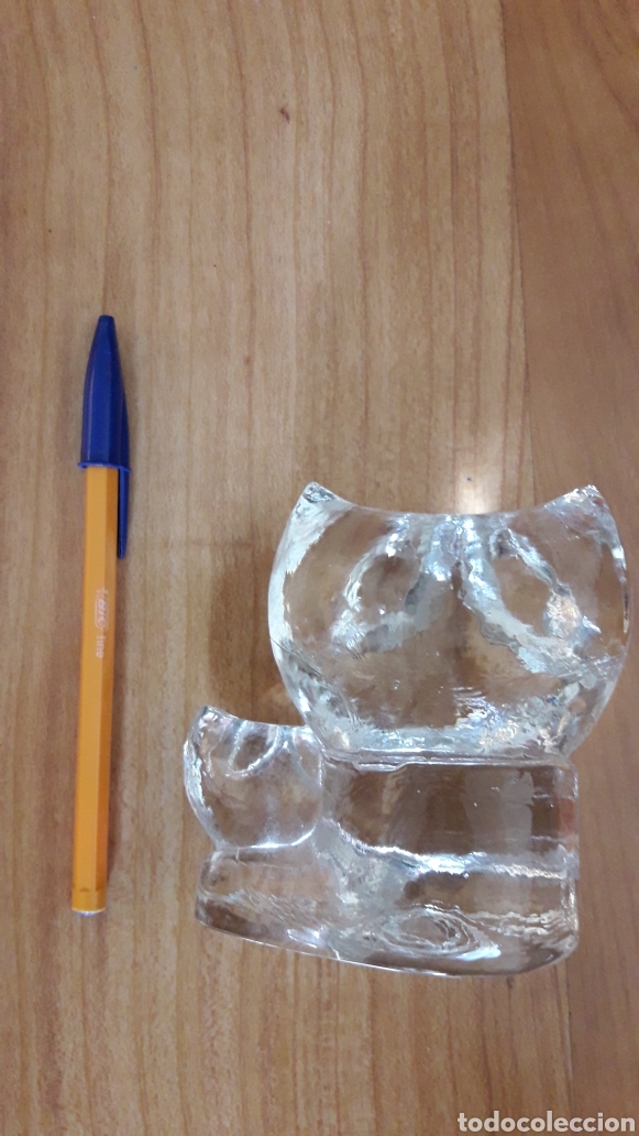 Antig&uuml;edades: FIGURA DE CRISTAL CON FORMA DE BUHOS - Foto 2