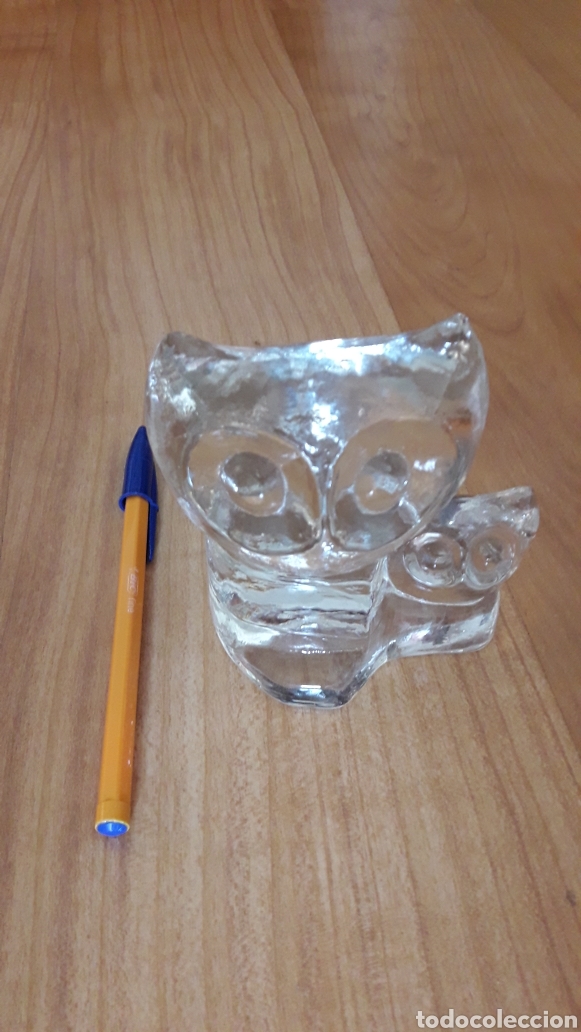 Antig&uuml;edades: FIGURA DE CRISTAL CON FORMA DE BUHOS - Foto 3