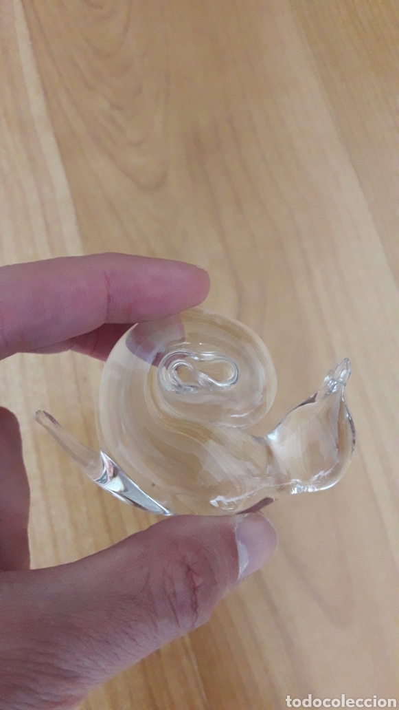Antig&uuml;edades: FIGURA DE CRISTAL CON FORMA DE CARACOL - Foto 3