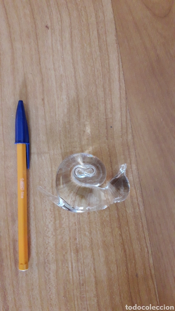 Antig&uuml;edades: FIGURA DE CRISTAL CON FORMA DE CARACOL - Foto 1