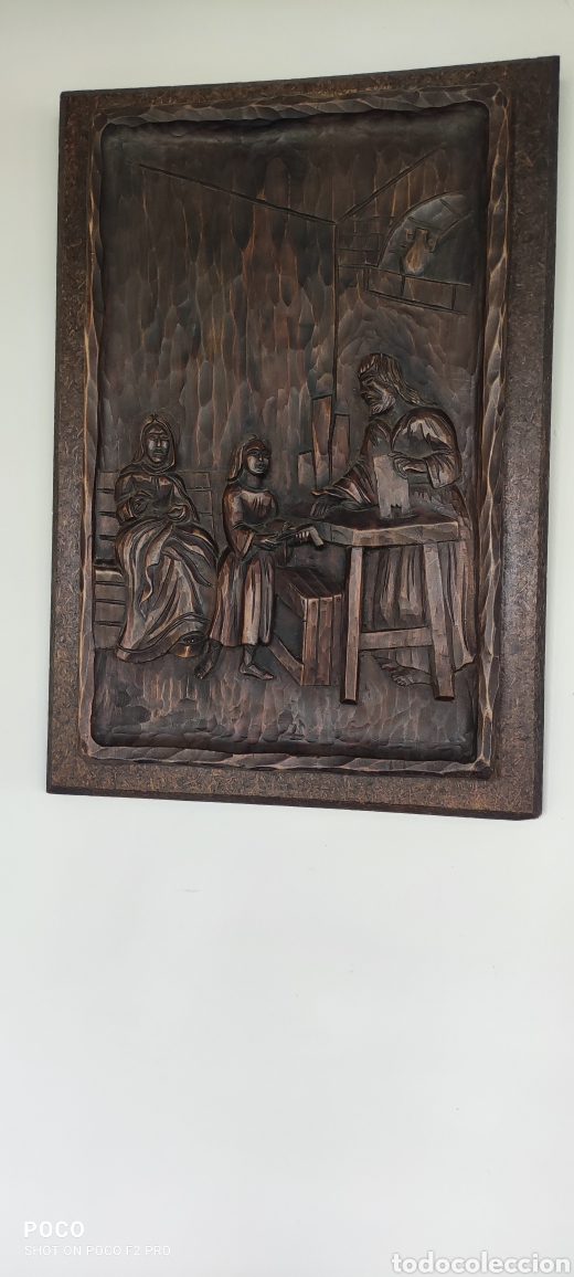 Antig&uuml;edades: Cuadro antiqu&iacute;simo tallado - Foto 1