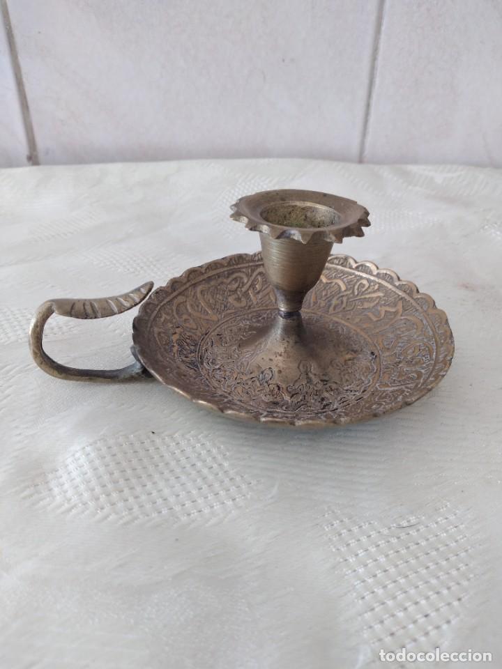 Antig&uuml;edades: Preciosa palmatoria de bronce. - Foto 4
