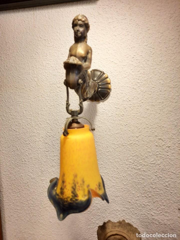 Antig&uuml;edades: pareja de apliques de iluminacion- - Foto 6