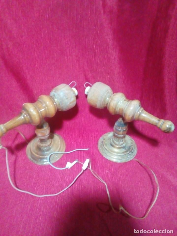 Antig&uuml;edades: pareja de apliques de madera - Foto 3