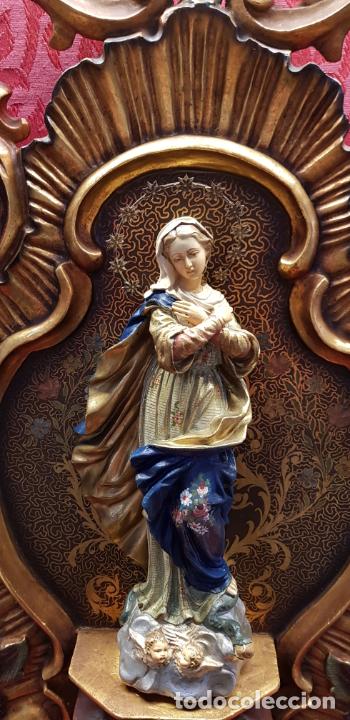 Antig&uuml;edades: RETABLO (MADERA) VIRGEN INMACULADA - Foto 2