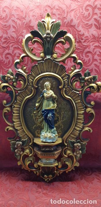 Antig&uuml;edades: RETABLO (MADERA) VIRGEN INMACULADA - Foto 1