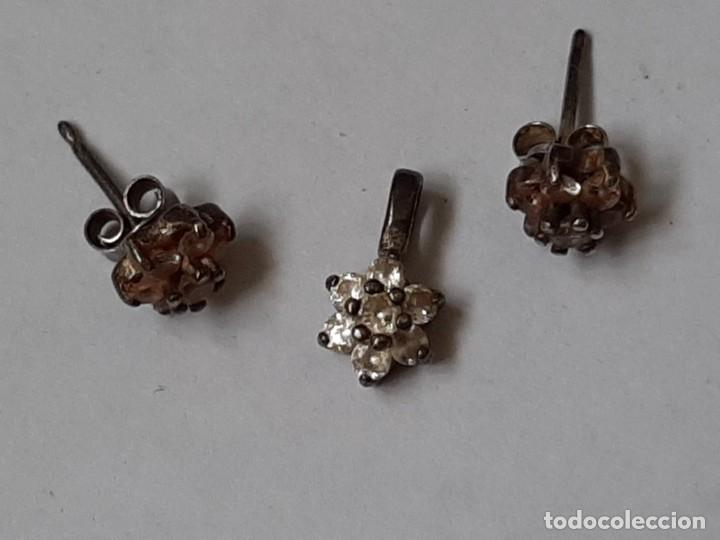 Antig&uuml;edades: Pendiente y gargantilla de plata - Foto 1