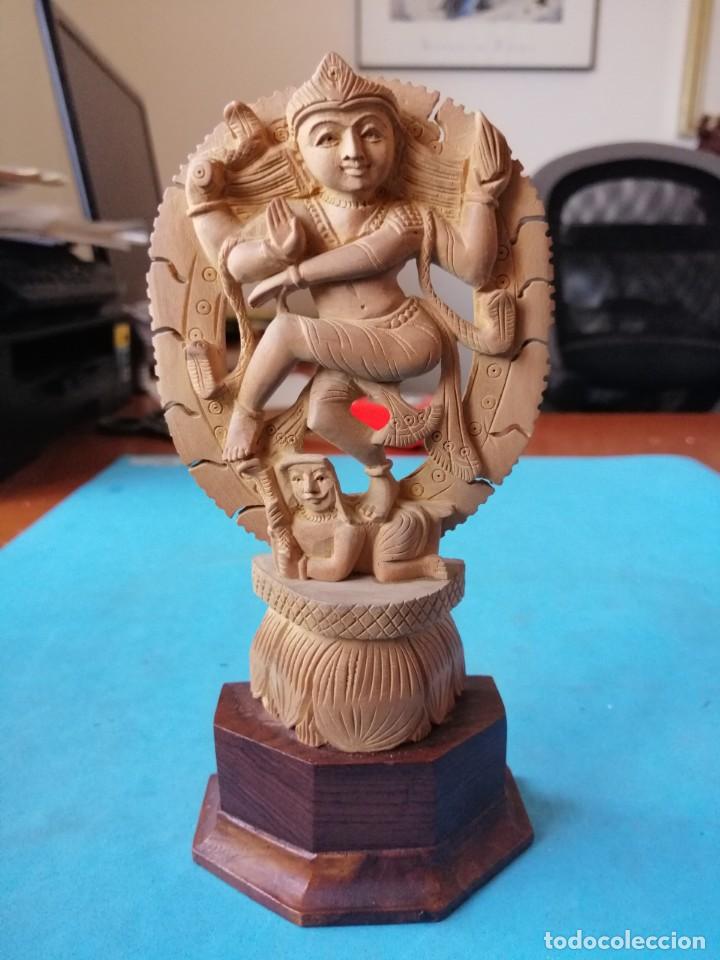Antig&uuml;edades: DIOSA IND&Uacute; - TALLADA EN MADERA - 18 X 8 - Foto 1