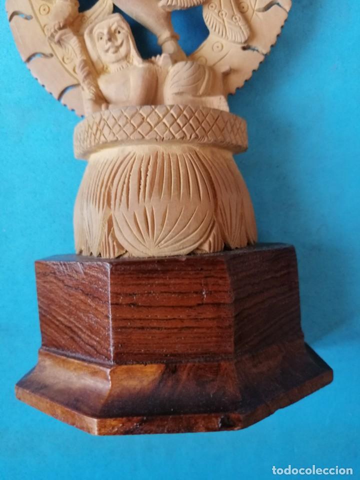 Antig&uuml;edades: DIOSA IND&Uacute; - TALLADA EN MADERA - 18 X 8 - Foto 4