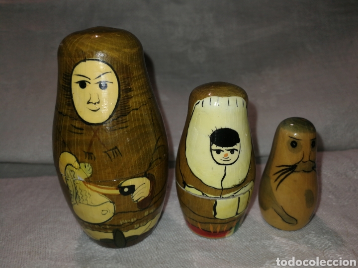 Antig&uuml;edades: MATRIOSKAS MADERA ESQUIMALES - Foto 1
