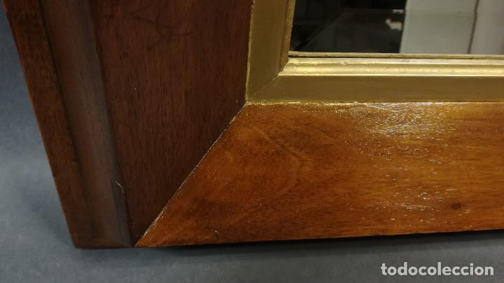Antig&uuml;edades: ESPEJO CON MARCO DE MADERA DE CAOBA ANTIGUO - Foto 6