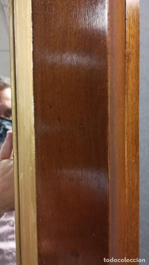 Antig&uuml;edades: ESPEJO CON MARCO DE MADERA DE CAOBA ANTIGUO - Foto 8