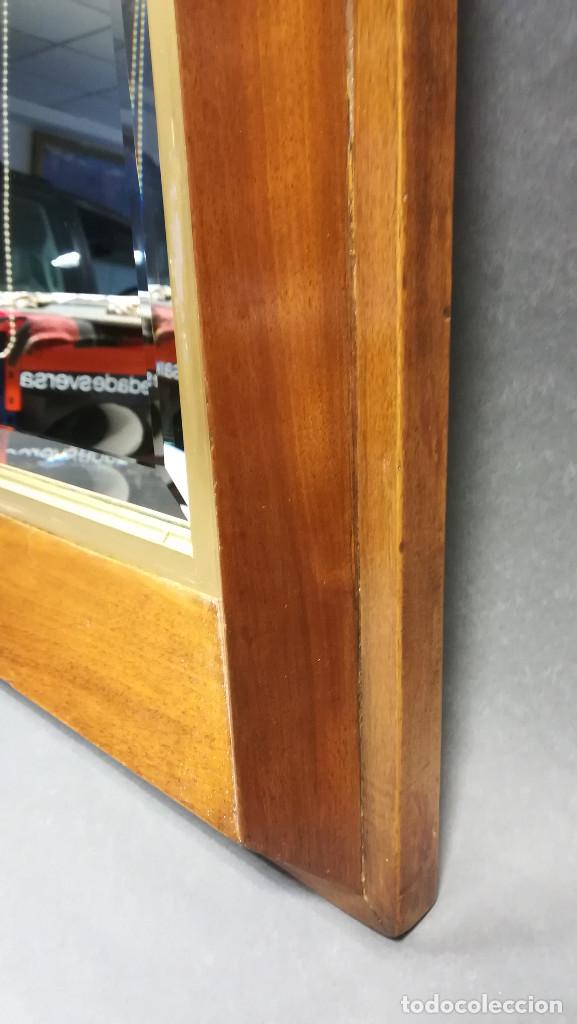 Antig&uuml;edades: ESPEJO CON MARCO DE MADERA DE CAOBA ANTIGUO - Foto 10