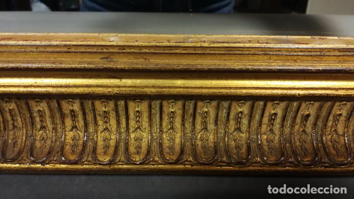 Antig&uuml;edades: ESPEJO CON MARCO DE MADERA DORADO RESTAURADO - Foto 7