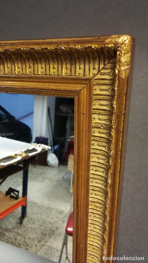 Antig&uuml;edades: ESPEJO CON MARCO DE MADERA DORADO RESTAURADO - Foto 5