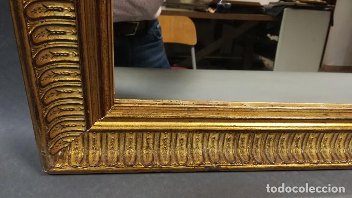 Antig&uuml;edades: ESPEJO CON MARCO DE MADERA DORADO RESTAURADO - Foto 4