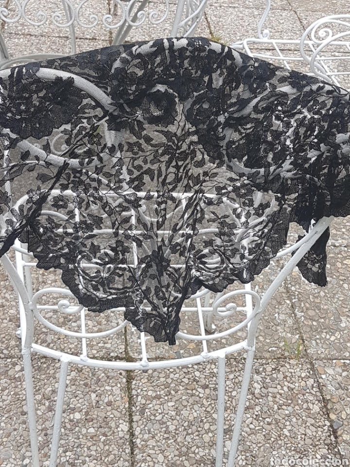 Antig&uuml;edades: MANTILLA ANTIGUA BLONDA - Foto 5