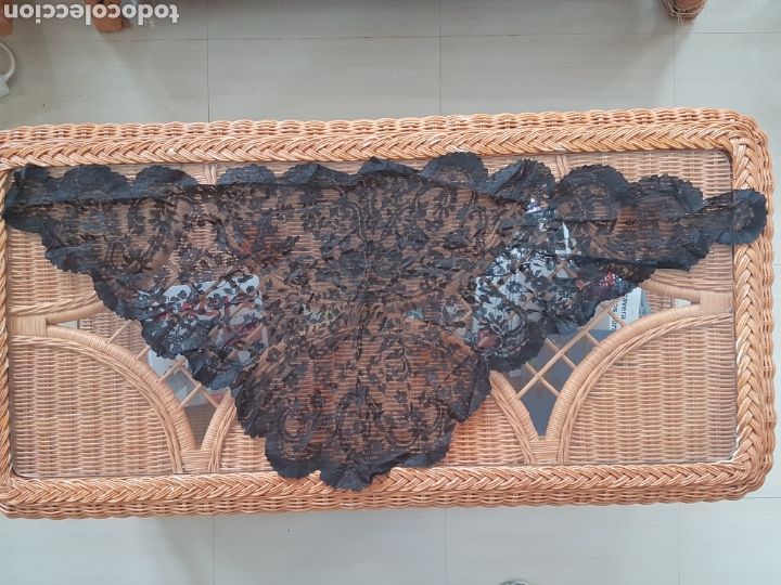 Antig&uuml;edades: MANTILLA ANTIGUA BLONDA - Foto 6