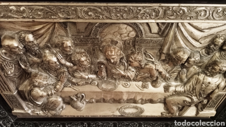 Antig&uuml;edades: Cuadro &uacute;ltima cena en relieve. - Foto 2