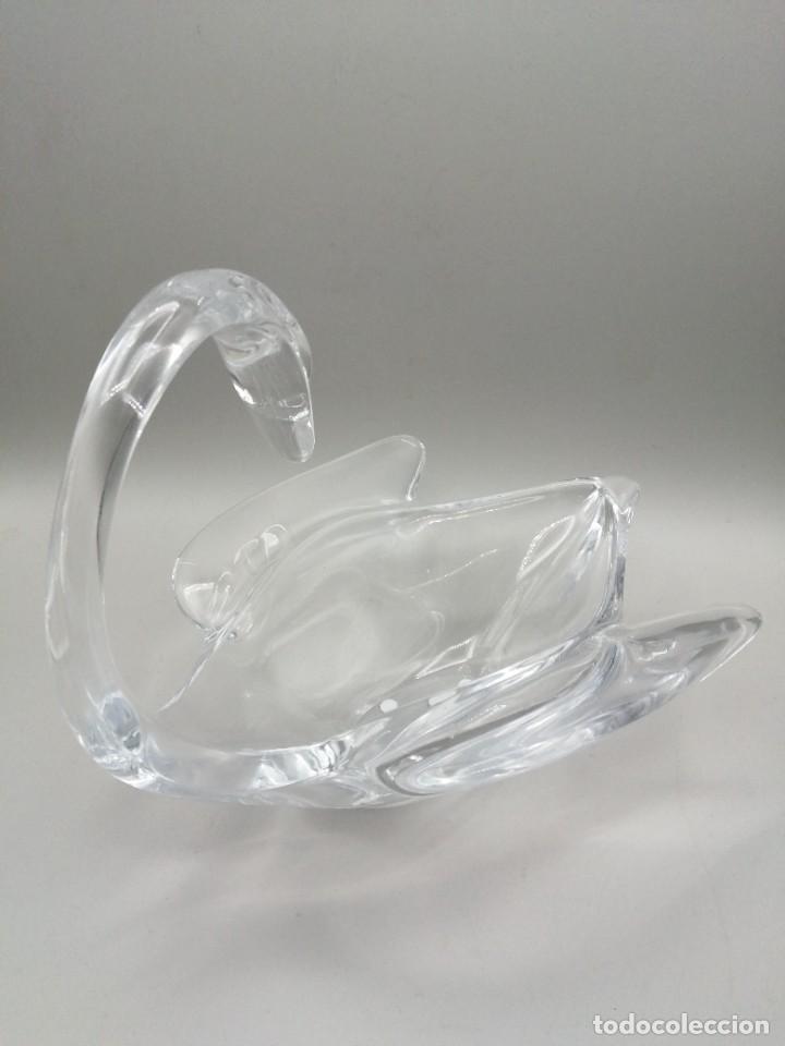 Antig&uuml;edades: Cristal Vannes Francia. Cisne, centro mesa - Foto 2