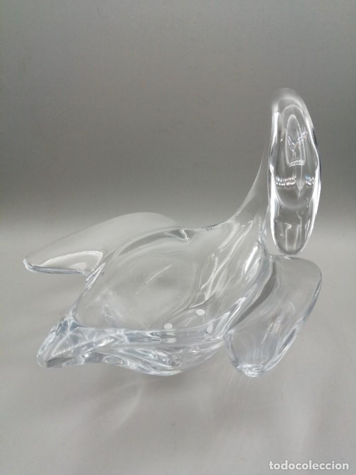 Antig&uuml;edades: Cristal Vannes Francia. Cisne, centro mesa - Foto 4