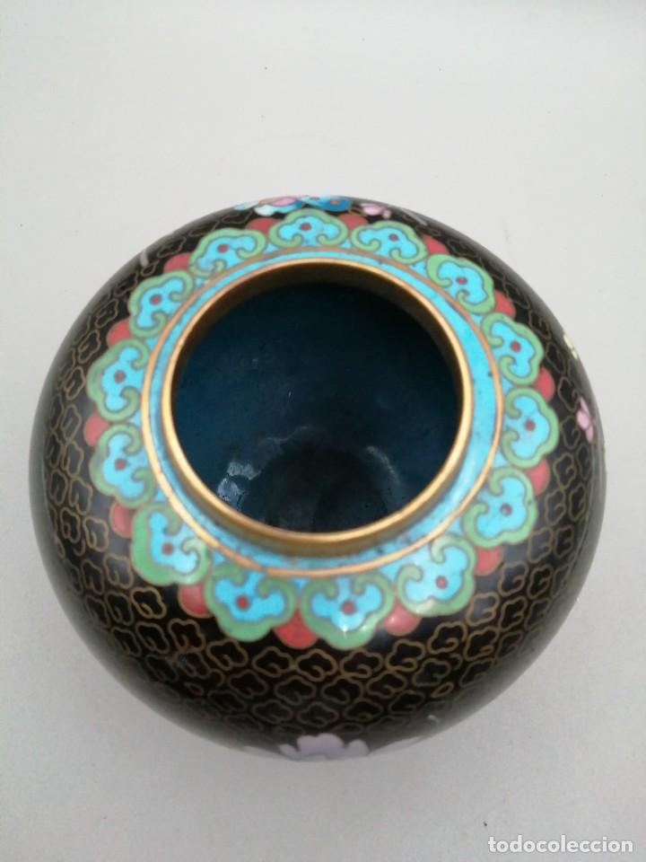 Antig&uuml;edades: Jarr&oacute;n tibor bronce cloisonne. China - Foto 5