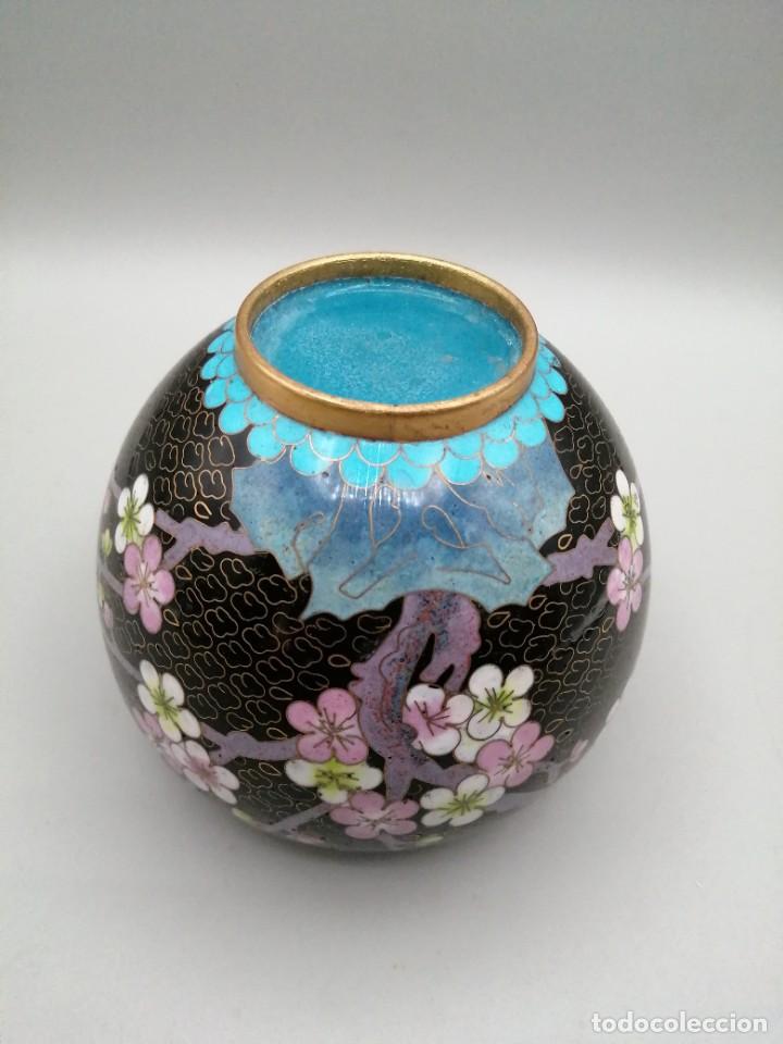 Antig&uuml;edades: Jarr&oacute;n tibor bronce cloisonne. China - Foto 6