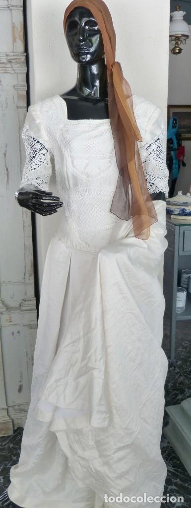 vestido de novia a estrenar en seda salvaje nat - Comprar Moda Antigua de  Mujer en todocoleccion - 265464294
