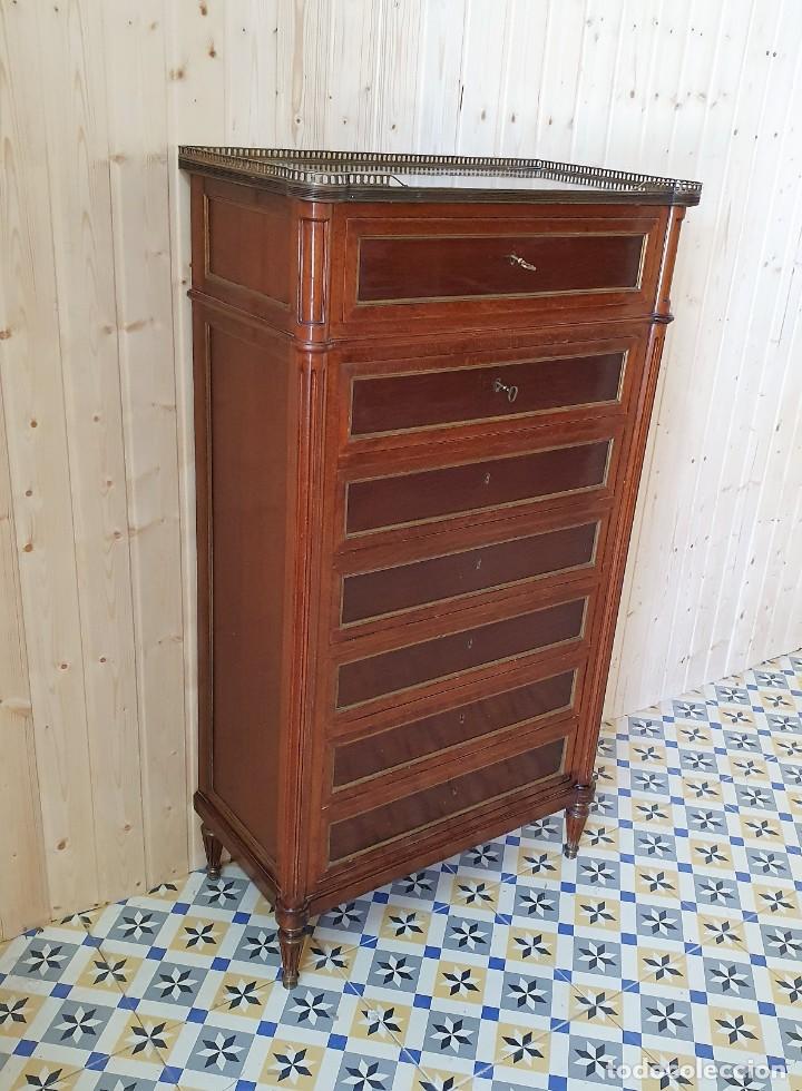 Antig&uuml;edades: SINFONIER EN MADERA Y MARMOL- - Foto 4