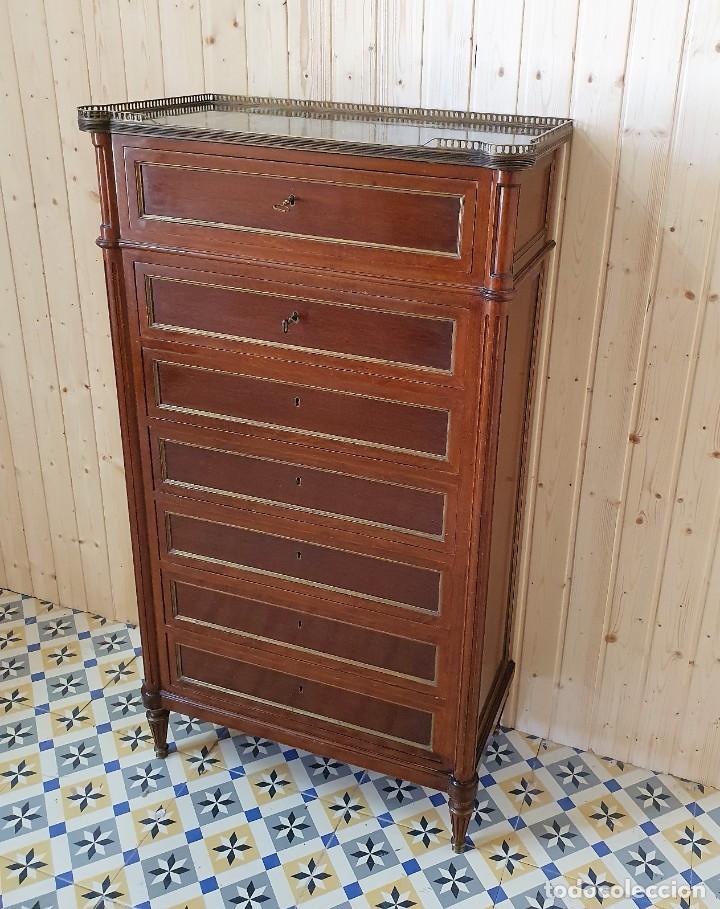 Antig&uuml;edades: SINFONIER EN MADERA Y MARMOL- - Foto 5