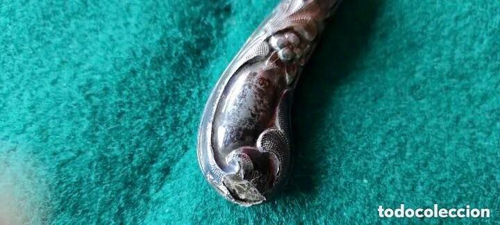 Antig&uuml;edades: ESTUCHE CON JUEGO DE CUCHILLOS CON MANGO DE PLATA REPUJADA - Foto 5