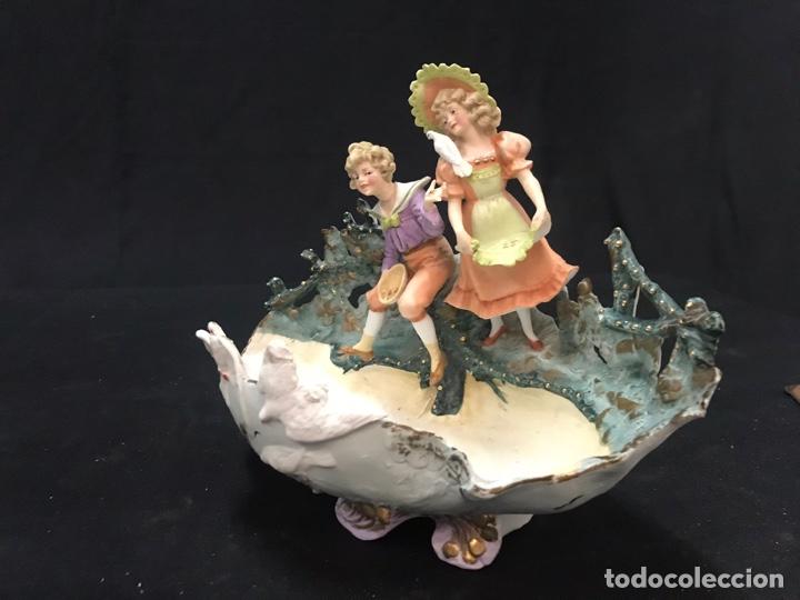Antig&uuml;edades: Centro de mesa de porcelana ff. S. XIX. - Foto 2