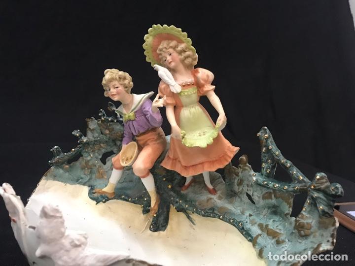 Antig&uuml;edades: Centro de mesa de porcelana ff. S. XIX. - Foto 3