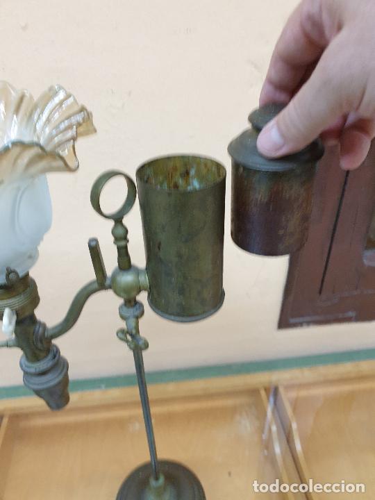 Antig&uuml;edades: LAMPARA ANTIGUA ELECTRIFICADA. - Foto 6