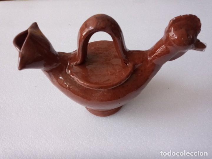 Antig&uuml;edades: BOTIJO GALLO BARRO ESMALTADO SIN DATOS DE &Eacute;POCA - Foto 1