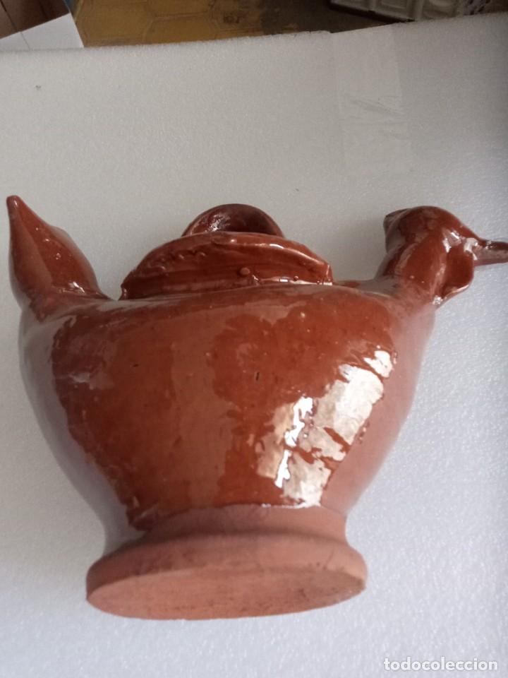 Antig&uuml;edades: BOTIJO GALLO BARRO ESMALTADO SIN DATOS DE &Eacute;POCA - Foto 2