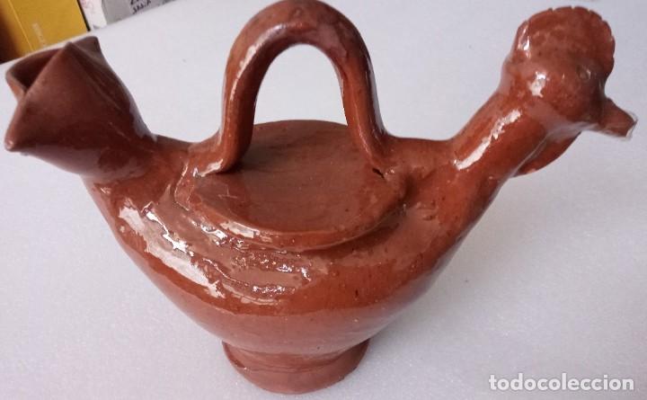 Antig&uuml;edades: BOTIJO GALLO BARRO ESMALTADO SIN DATOS DE &Eacute;POCA - Foto 3