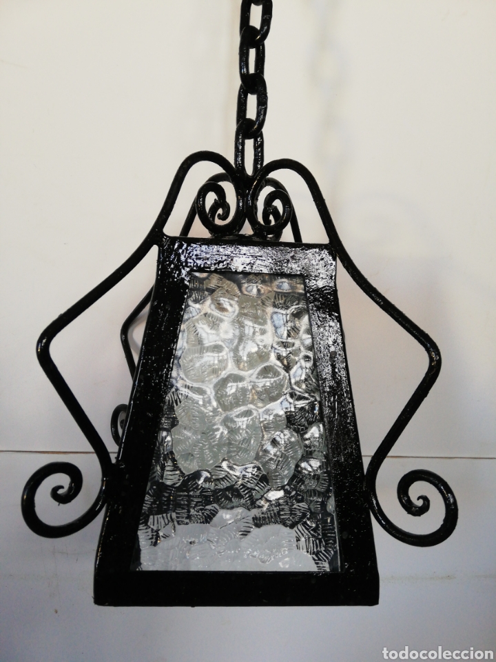 Antig&uuml;edades: Farol antiguo pintado en negro - Foto 3