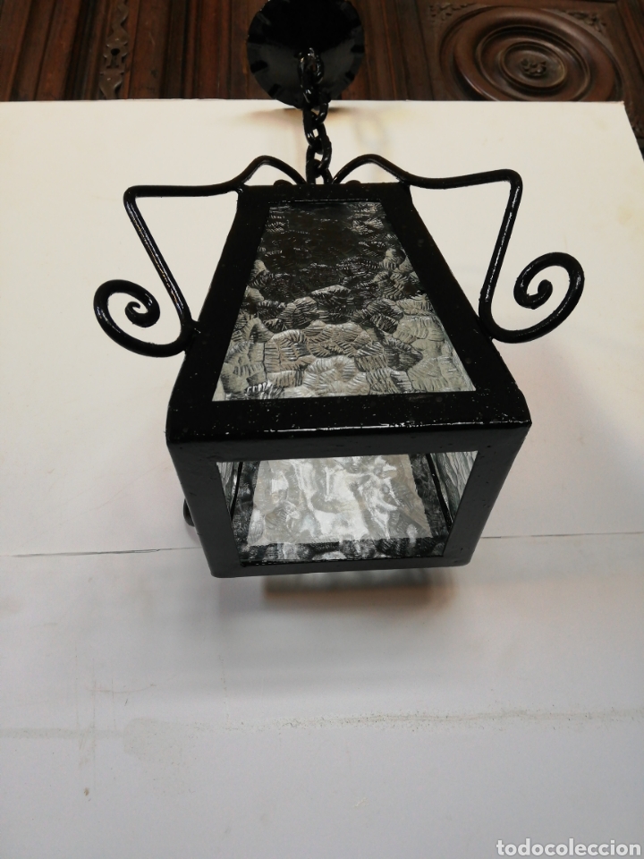 Antig&uuml;edades: Farol antiguo pintado en negro - Foto 4