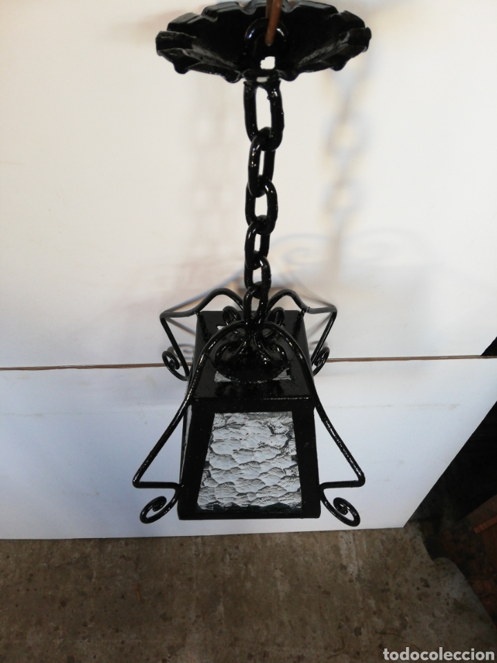 Antig&uuml;edades: Farol antiguo pintado en negro - Foto 5