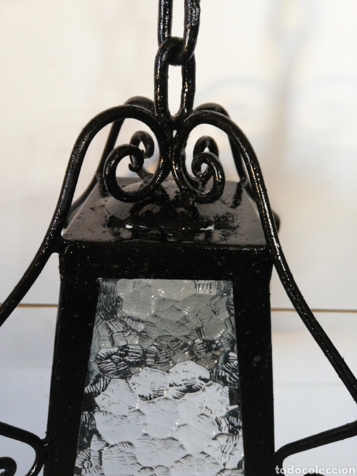 Antig&uuml;edades: Farol antiguo pintado en negro - Foto 6