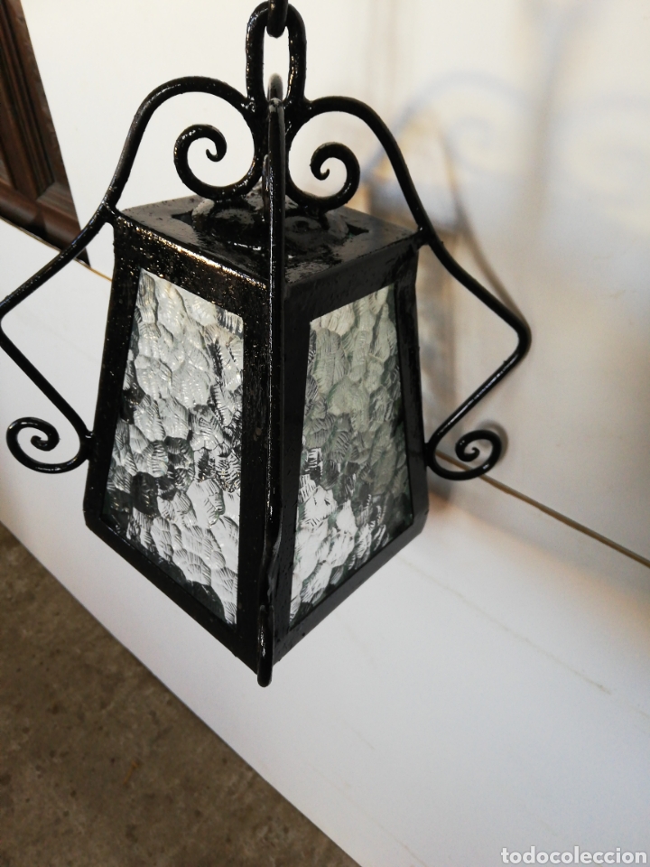 Antig&uuml;edades: Farol antiguo pintado en negro - Foto 7